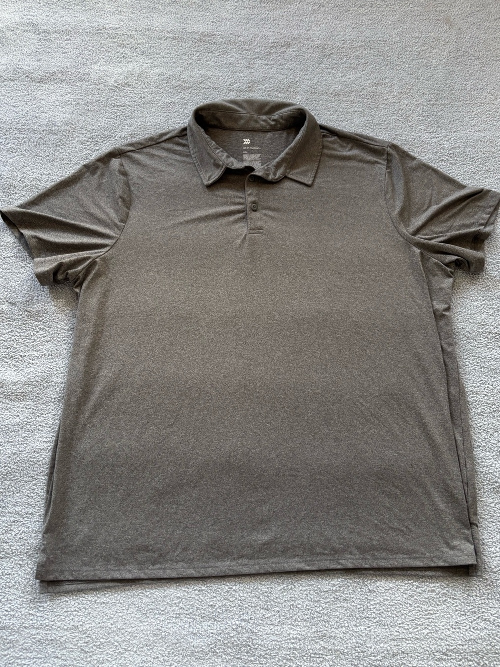Gray all in motion Men's Short Sleeve Polo